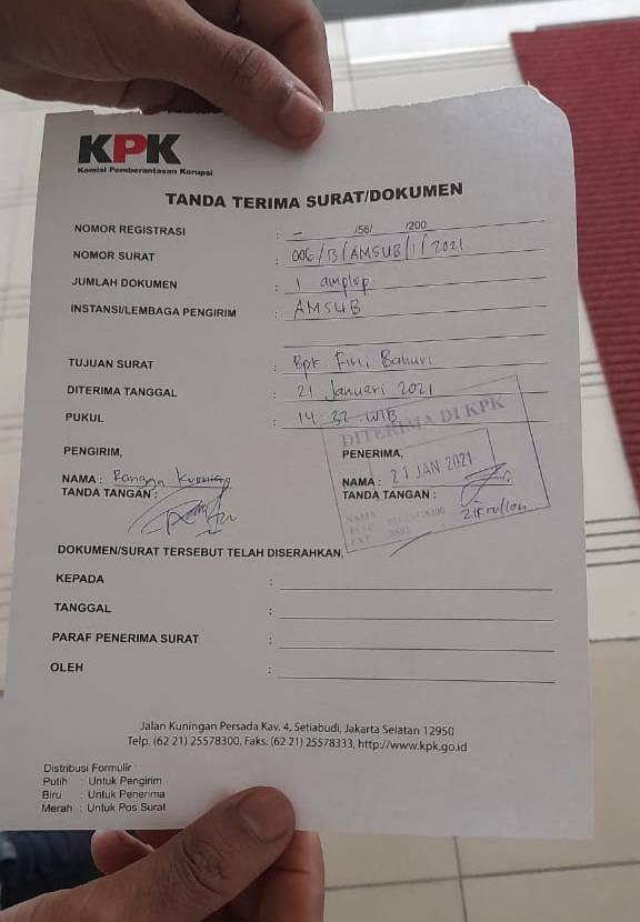 KPK Terima Dugaan Korupsi Anggota DPRD Deliserdang