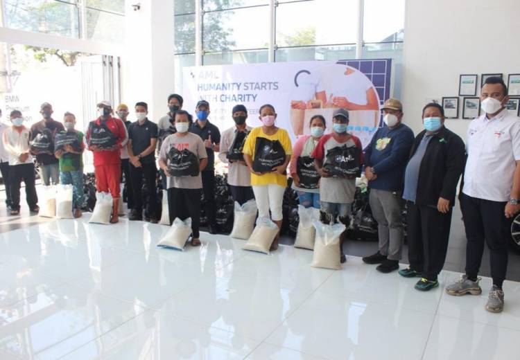 BMW AML dan DD Waspada Bagikan 208 Paket Sembako Untuk Masyarakat