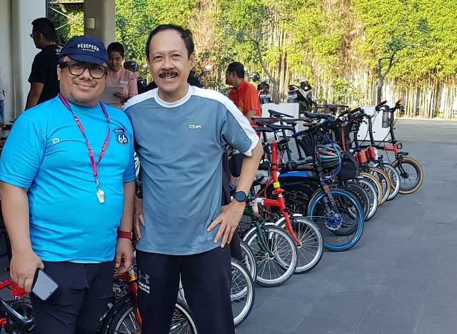 Sepeda Brompton Rp 80 Juta Ikut Ramaikan CFD di Lapangan Merdeka Medan