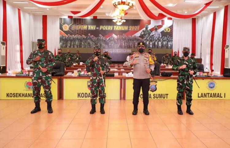 Pangkosekhanudnas III Ikuti Rapat Pimpian TNI-Polri Secara Virtual