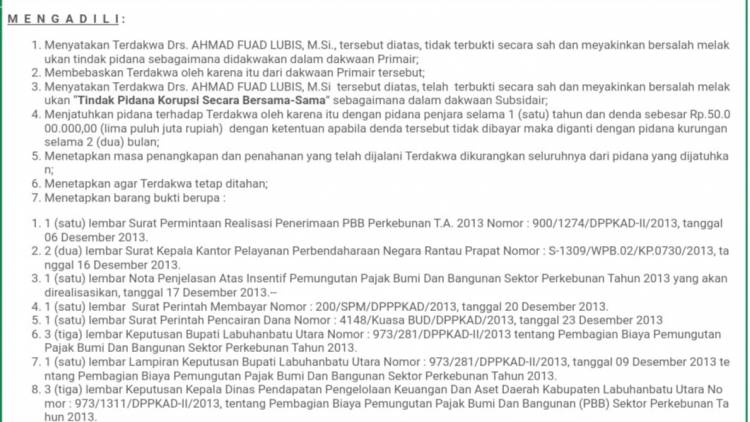 Terungkap, Puluhan ASN Ikut Nikmati Uang Korupsi DBH PBB Labura