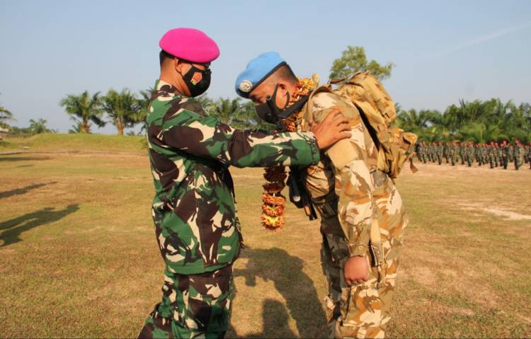Satgas TNI Kontingen Garuda Unifil dan RDB XXXIX-B Monusco Tiba di Batalyon Infanteri 8 Marinir