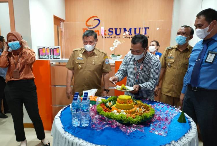 Wakil Bupati Deliserdang Resmikan KCP Bank Sumut di Desa Cinta Rakyat