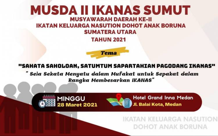 DPD Ikanas Sumut Akan Gelar Musda Periode 2021-2025