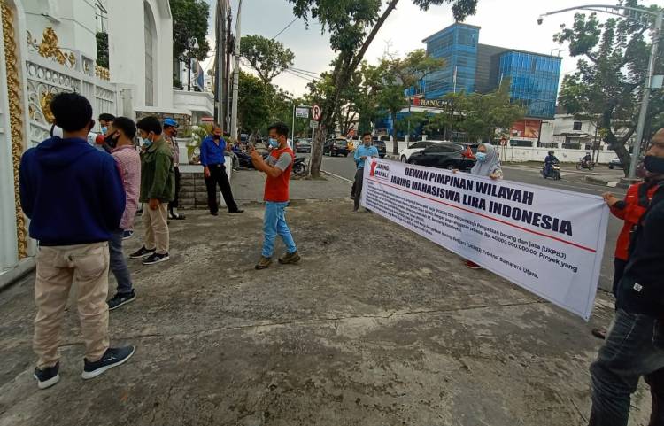 DPW Jaring Mahali Demo Lelang Proyek APBD Sumut Rp 40 miliar