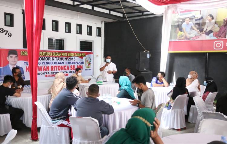 Ihwan Ritonga Sosialisasi Perda Pengelolaan Sampah di Kelurahan Binjai