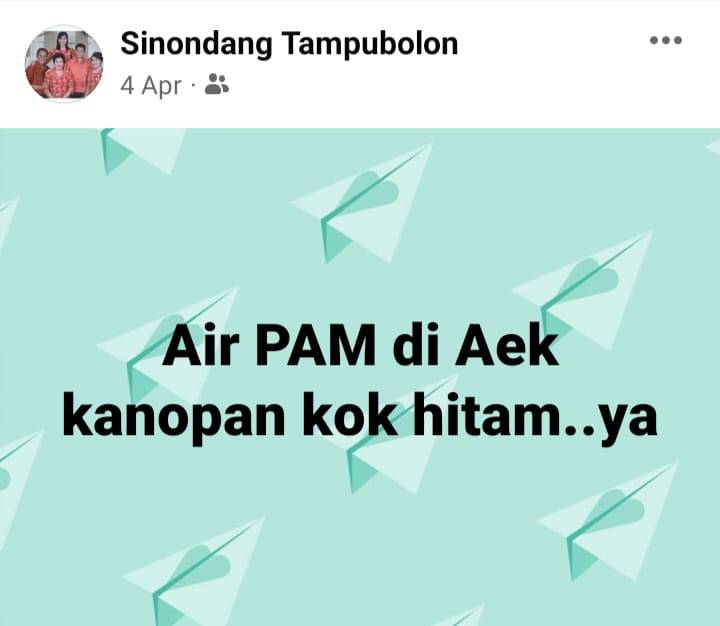 Kualitas Air PAM Labura Buruk, Warga Unggah ke Medsos