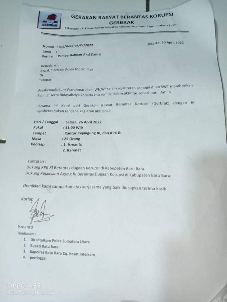 Pekan Depan Gerbrak Kembali Demo Bupati dan "Pangeran" Batubara di KPK dan Kejagung