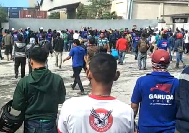 Tolak TKA China, 200 Karyawan PT. Jui Shin Indonesia Mogok Kerja