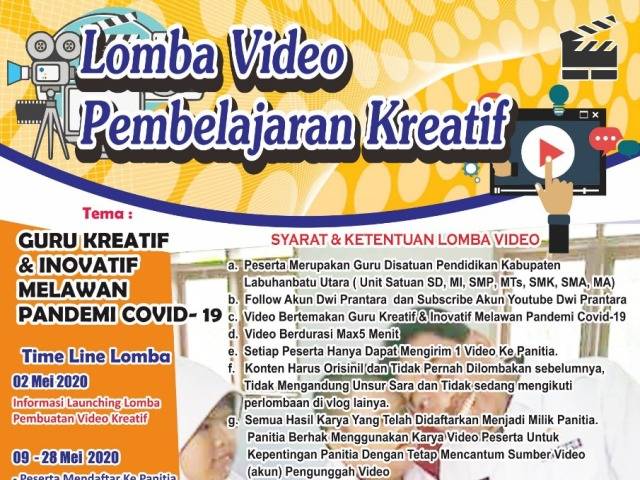 Lawan Covid-19, Dwi Prantara Gelar Lomba Video Pembelajaran Kreatif