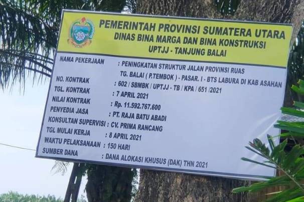 Bambang Pardede Ucap Terima Kasih, Tapi Bungkam Berapa Panjang Jalan di Sei Kepayang