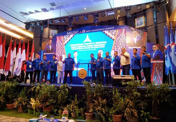 Pembukaan Muscab 18 DPC, AHY Ajak Seluruh Kader Partai Demokrat di Sumut Tetap Optimis