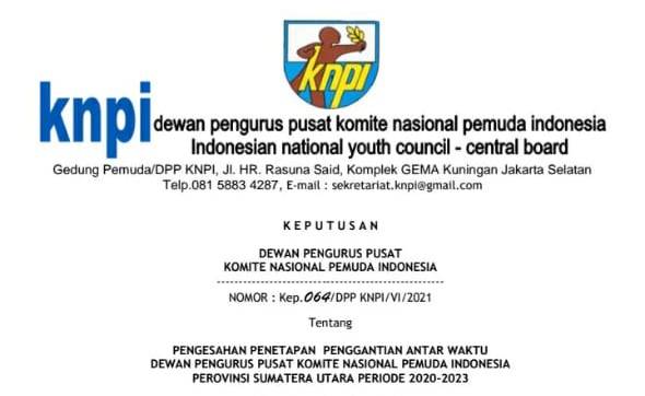 Ada Nama Legenda Timnas, Ini Daftar PAW Pengurus KNPI Sumut