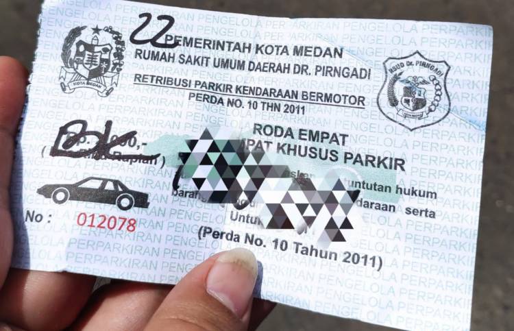 Terungkap, Karcis Parkir di Kota Medan Sudah Kadaluarsa