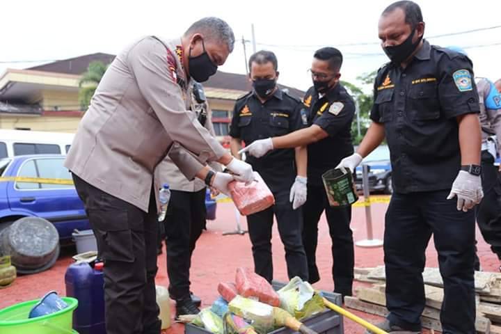Kapolda Sumut Musnahkan Barang Bukti Narkoba Jenis Sabu, Ganja, dan Ekstasi