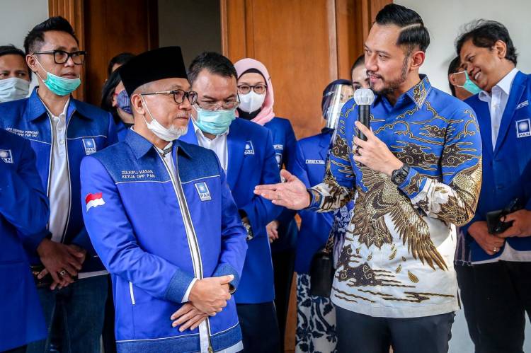 Ketum AHY Silaturahmi ke DPP PAN: Terima kasih Pak Zulhas