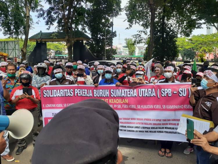 SPBSU Demo DPRD Sumut Janji Panggil Kapolres Sergai