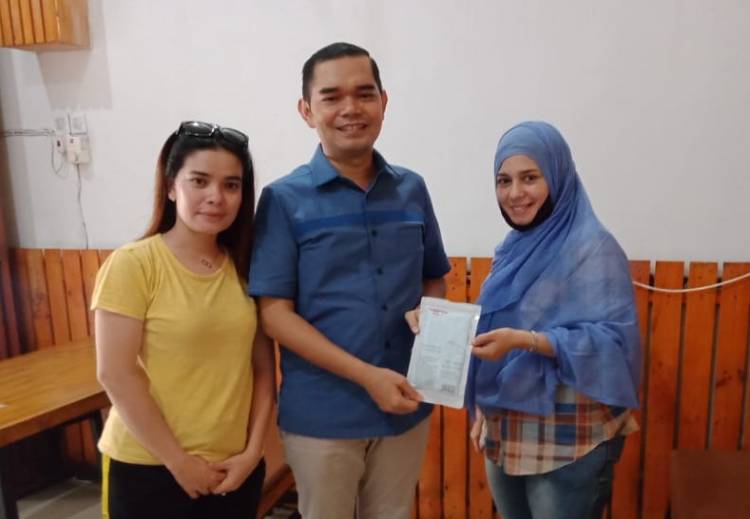 Ihwan Ritonga Terus Berbagi Masker ke Warga