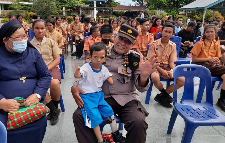Polsek Bangun Dukung Kampanye 'Ring The Bell' Disabilitas di Simalungun