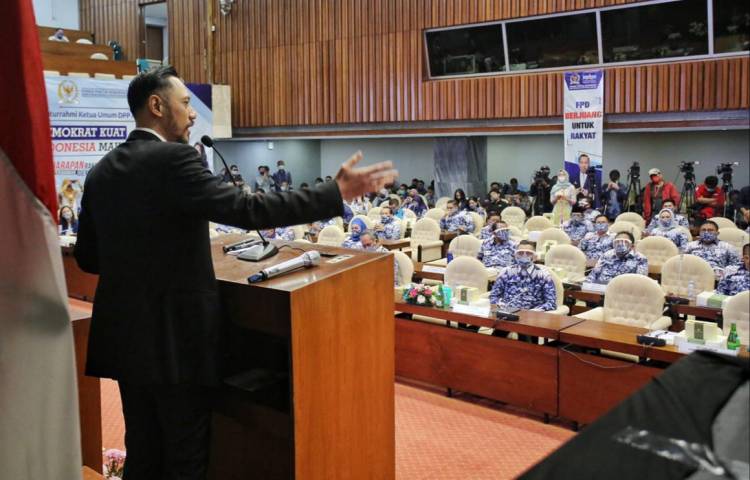 AHY Datang ke Gedung DPR Beri Arahan ke Anggota Fraksi Partai Demokrat
