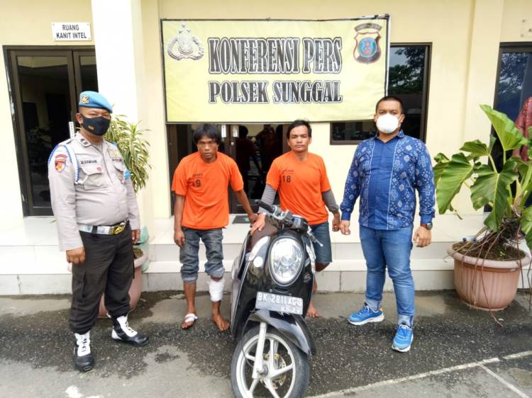 Katanya Melawan, Betis 2 Maling Motor Didor
