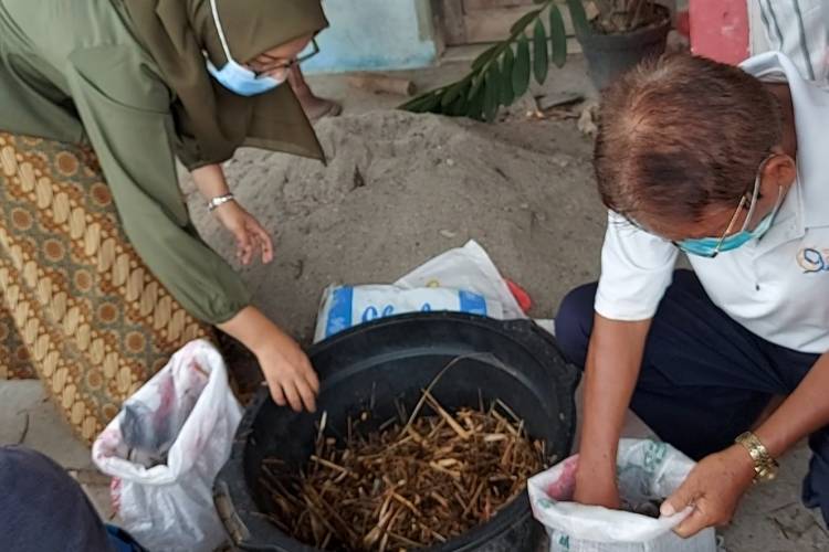 LPPM Unimed Latih Kelompok Tani buat Pupuk Organik dari Limbah Serai Wangi