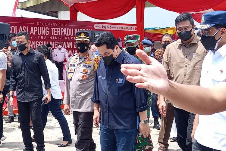 2 Menteri Cek Fasilitas Isoter di KM Bukit Raya Belawan Medan