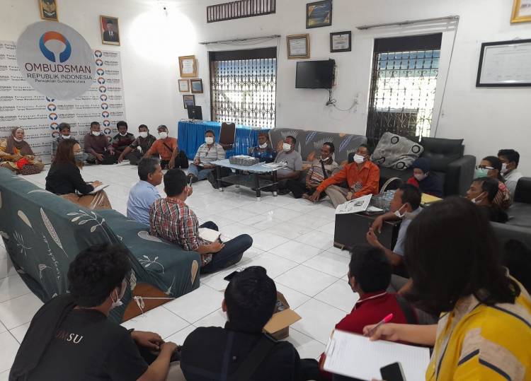 Puluhan Warga Sibolangit Laporkan BPN dan Polda ke Ombudsman Sumut Gegara PT. NMN