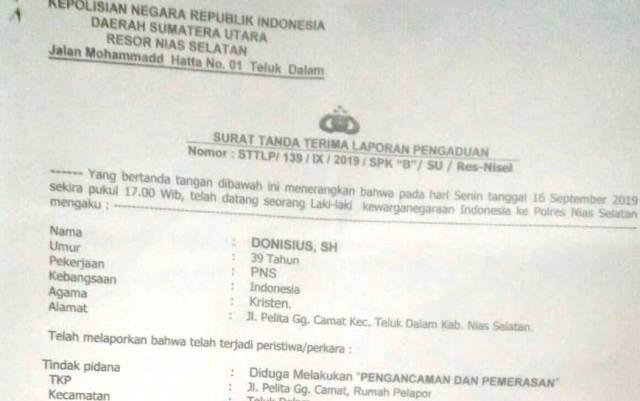 ASN Polisikan Oknum Polisi ke Polres Nisel
