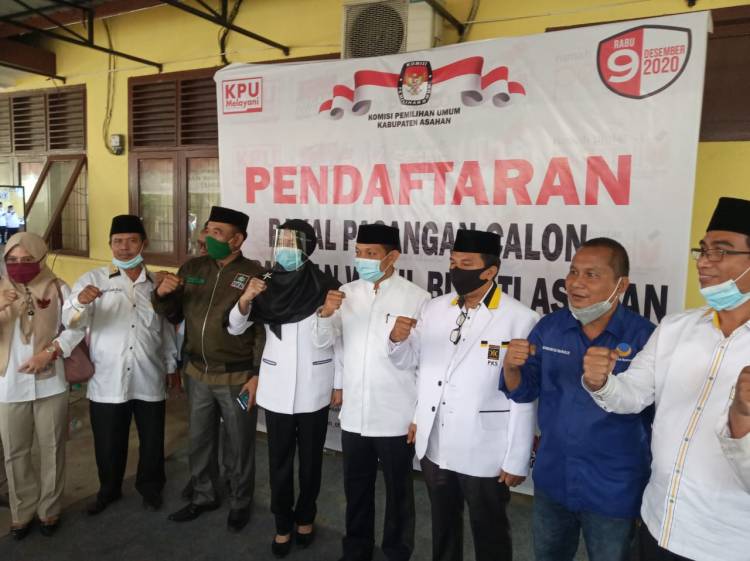 Pasangan NuRi Daftar ke KPU Asahan