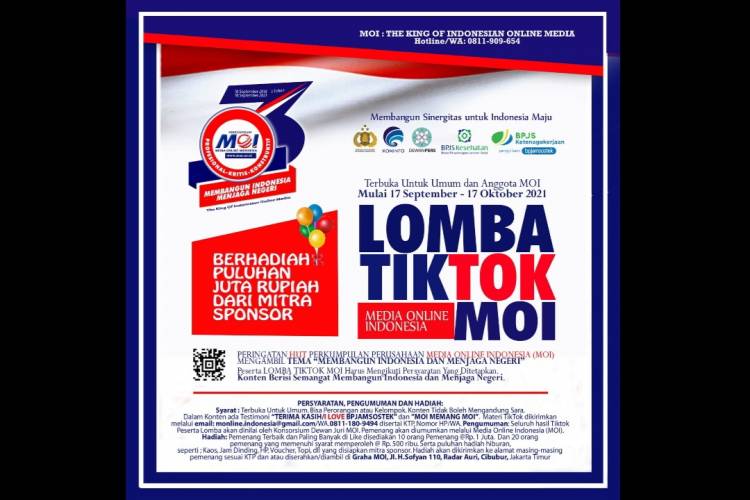 HUT ke 3 MOI Adakan Lomba Tiktok Bangun Bangsa Behadia Puluhan Juta