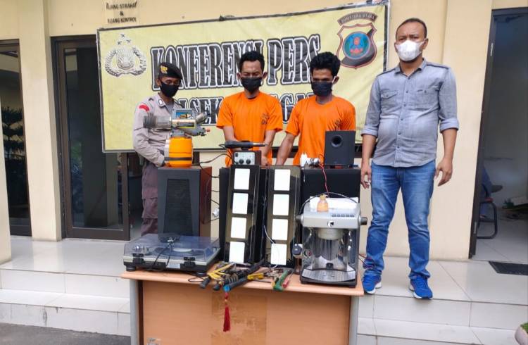 2 Maling Kafe di Masa PPKM Medan Ditangkap