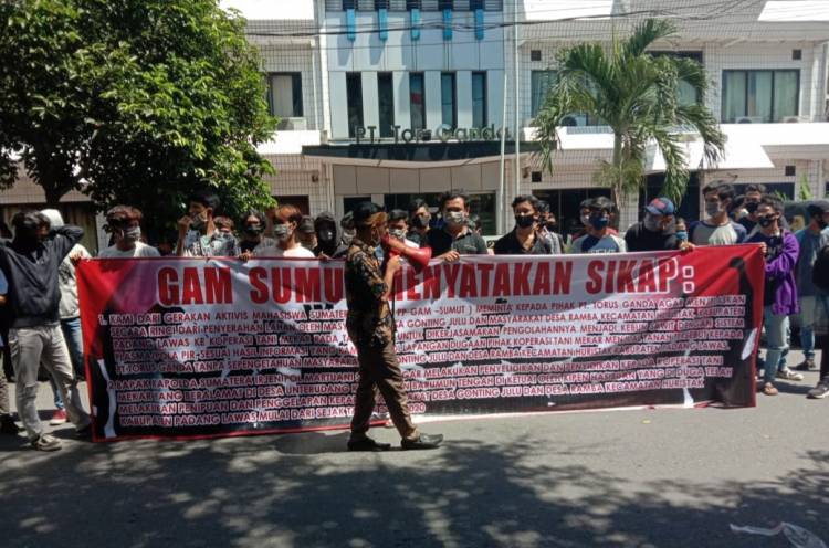 GAM Sumut Demo Depan PT. Torganda di Medan