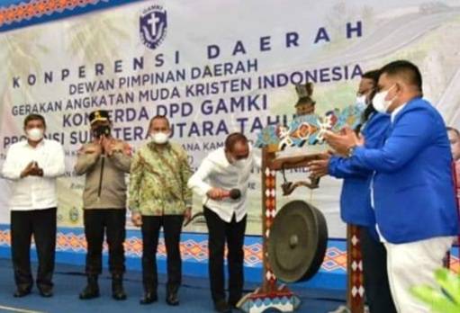 Politisi Demokrat dan Gubsu Hadiri Konferda GAMKI Sumut