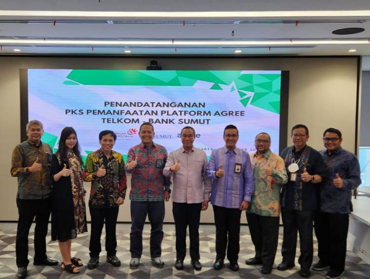 Telkom dan Bank Sumut Tandatangan PKS Layanan Agree Untuk Keuntungan Bersama