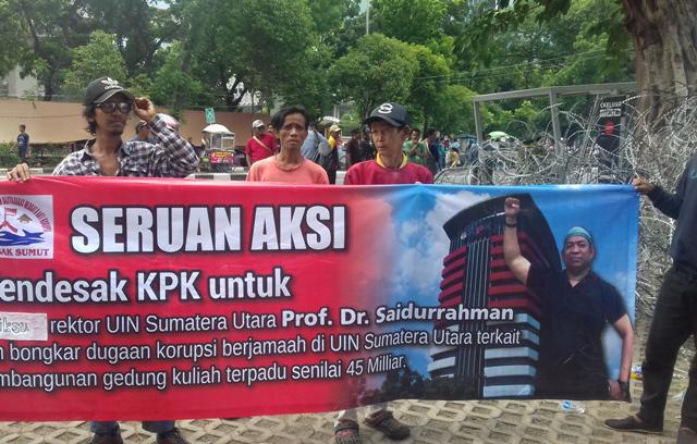 Demo Dugaan Korupsi UIN Sumut di KPK Diperkuat Pengakuan PPK