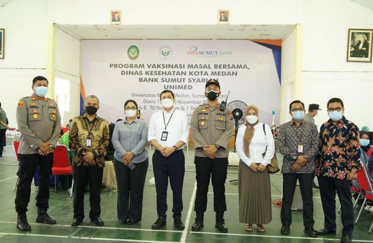 Bank Sumut Syariah Gelar Vaksinasi 8.000 Civitas Akademika Unimed