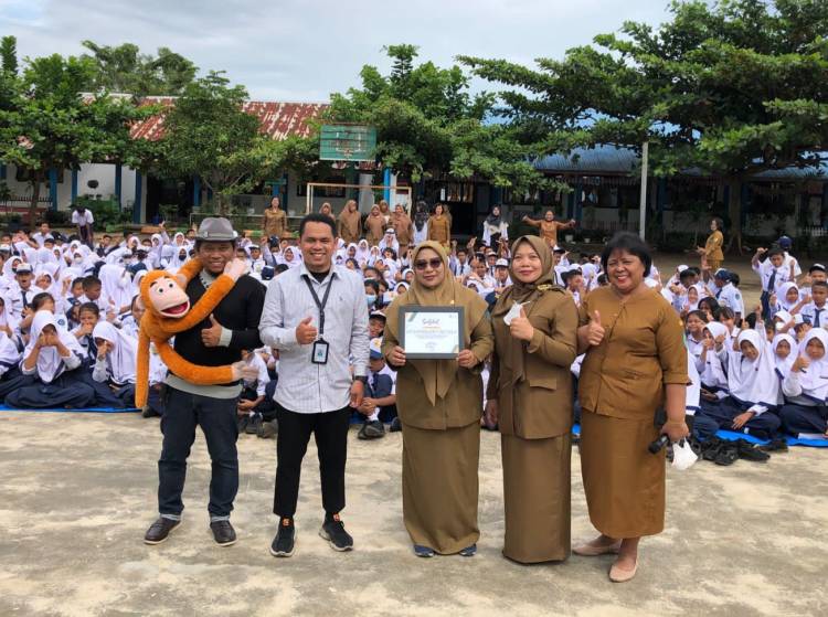 UPT SMPN 1 Sei Suka Batubara dan DDW Gelar Dongeng Anti Bullying ke Siswa
