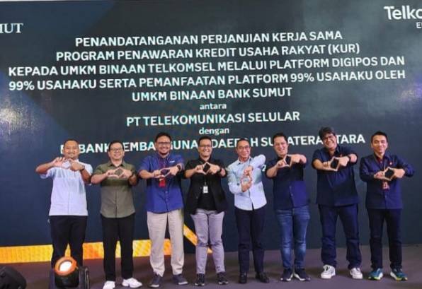 Bank Sumut dan Telkomsel Jalin Kerja Sama KUR Melalui Platform 99% Usahaku