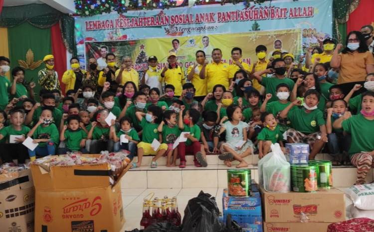 Golkar Medan Kunjungi 4 Panti Asuhan Jelang Nataru Atas Perintah Ijeck