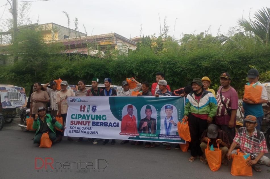 Bareng BUMN, Kelompok Cipayung Sumut Berbagi Ratusan Paket Sembako di Medan