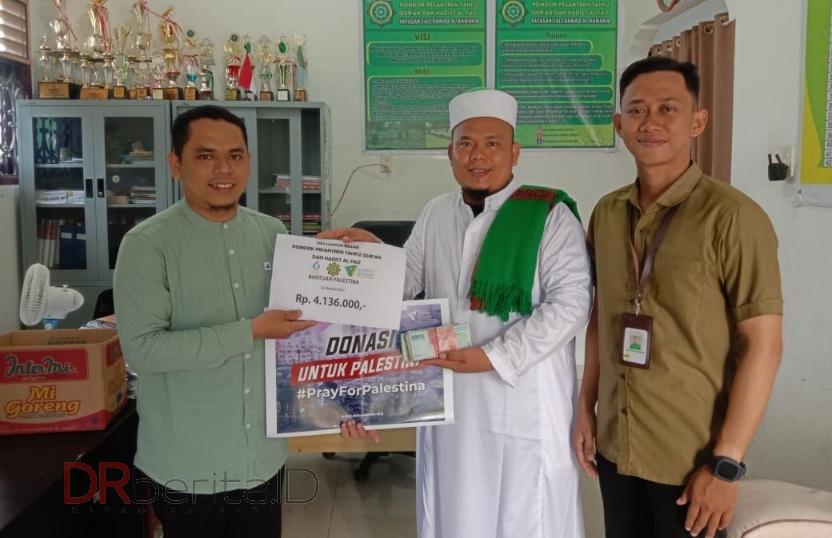 Ponpes Tahfidz Quran dan Hadist Al Faiz Bantu Donasi ke Palestina