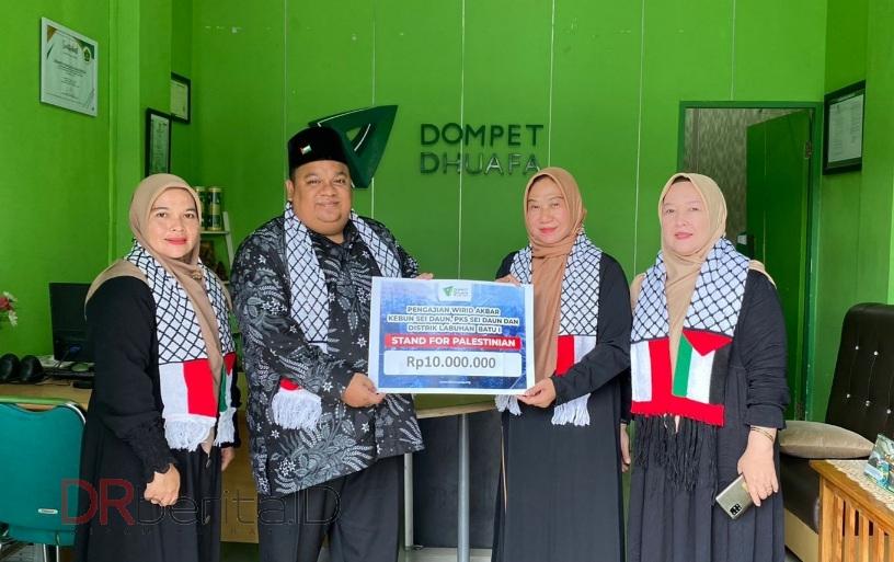 Wirid Akbar Kebun Sei Daun dan Distrik Labuhanbatu Salurkan Donasi Palestina ke DDW