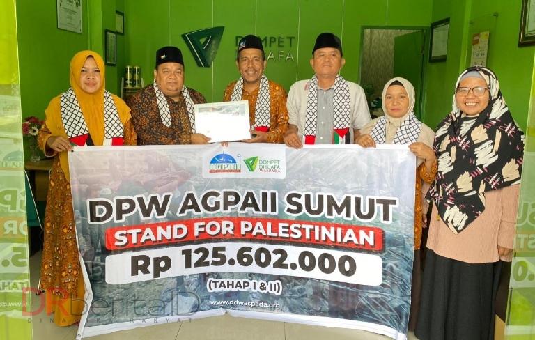 AGPAII Sumut Salurkan Donasi Rp125 Juta ke Palestina