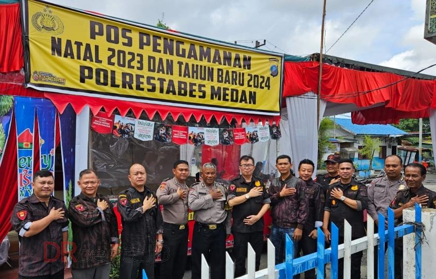 Kunjungi Pospam, KBPP Polri Sumut Gandeng KITA Berbagi Sembako di Komplek Mega Mas