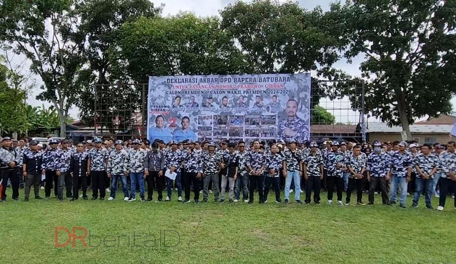 1.500 Kader dan Pengurus Bapera Kabupaten Batubara Dukung Prabowo Gibran