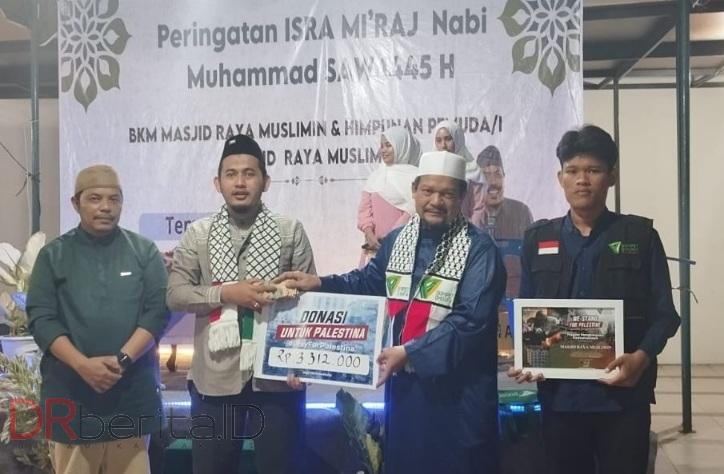 Jamaah Masjid BKM Masjid Raya Muslimin Salurkan Donasi ke Palestina