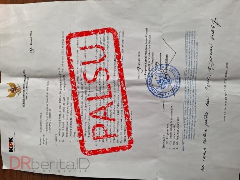 KPK Kebobolan, SPDP Palsu Beredar