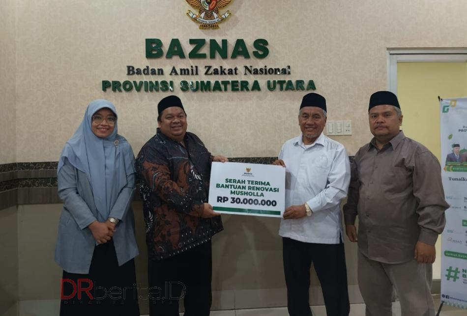 BAZNAS Sumut Salurkan Bantuan Renovasi Musholla Al Amanah di Tiga Juhar