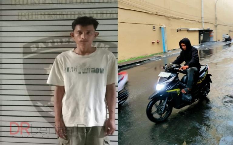 Polsek Medan Baru Amankan Pelaku Curanmor di Belakang Carrefour